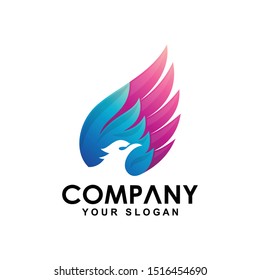 Wing phoenix bird vector logo, phoenix logo, bird symbol