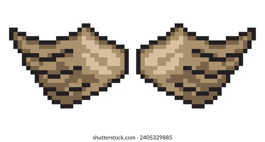  Wing with pixel art design