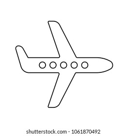 Wing plane vector line icon isolated on white background. I_wing-plane-air-plane line icon for infographic, website or app. Icon designed on a grid system.