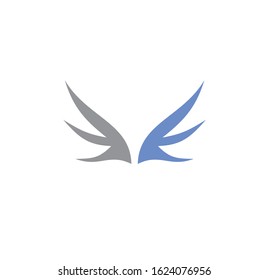 Wing related icon on background for graphic and web design. Creative illustration concept symbol for web or mobile app
