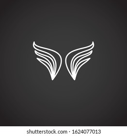 Wing related icon on background for graphic and web design. Creative illustration concept symbol for web or mobile app.
