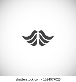 Wing related icon on background for graphic and web design. Creative illustration concept symbol for web or mobile app.