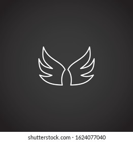 Wing related icon on background for graphic and web design. Creative illustration concept symbol for web or mobile app.
