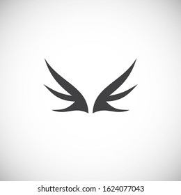 Wing related icon on background for graphic and web design. Creative illustration concept symbol for web or mobile app.