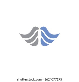 Wing related icon on background for graphic and web design. Creative illustration concept symbol for web or mobile app