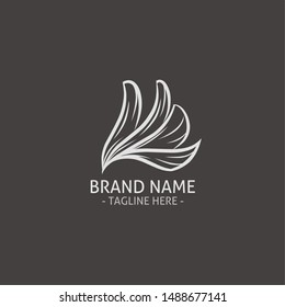 wing retro logo company design unique and clean