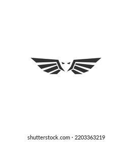 wing robot logo and icon