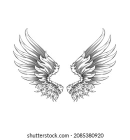 wing shape art illustration element angel symbol flaying tatto