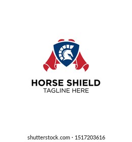 wing shield with horse logo template