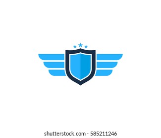 Wing Shield Logo Design Element