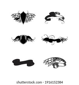 wing silhouette icon on a white background