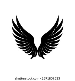 wing silhouette illustration on white backgrounders