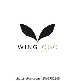 Flügelsilhouette-Logo-Vektorgrafik