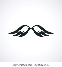 Wing simple icon. Wings isolated icon