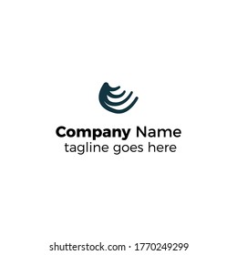 wing splash logo design icon vector illustration simple line