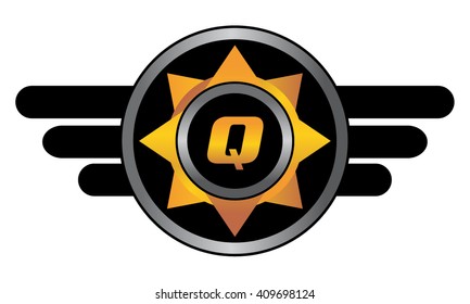 Wing Star Letter Q