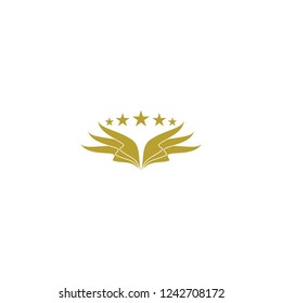 Wing with star Logo design, Air ways logo