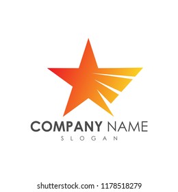 wing star logo design, star + wing logo concept