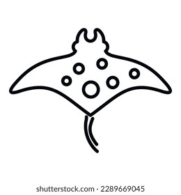 Wing stingray icon outline vector. Fish animal. Water nature