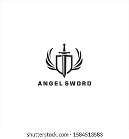 Wing Sword Logo Design Template