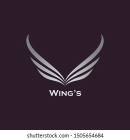 Wing symbol vector icon illustration