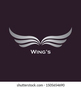 Wing symbol vector icon illustration