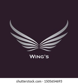 Wing symbol vector icon illustration
