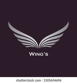 Wing symbol vector icon illustration