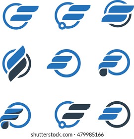 Wing Symbols, vector EPS 10