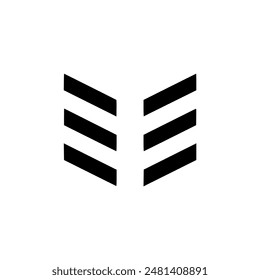 wing symmetrical line logo vector illustration template design