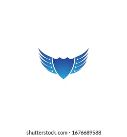 Wing tech logo template vector icon design