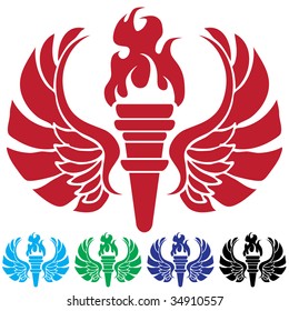 wing torch icon