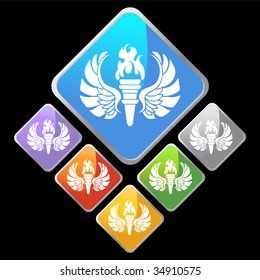 wing torch icon diamond