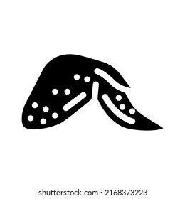 ala con dos phalanges glifo vector de icono. ala con dos falanges. ilustración de símbolo aislado