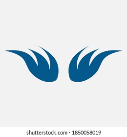 Wing vector design.Feather logo art.
