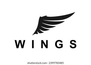 Wing vector element logo design illustration.