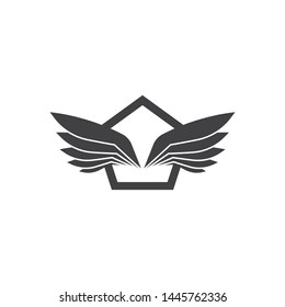 Wing vector icon illustration design