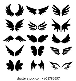 Wing vector icon and logo