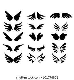 Wing vector icon and logo