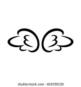 Wing vector, logo, illustration and icon