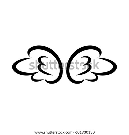 Wing vector, logo, illustration and icon