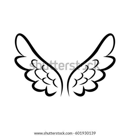 Wing vector, logo, illustration and icon
