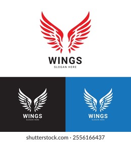 wing vector logo template design