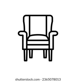 Wingback Chair  icon in vector. Logotype