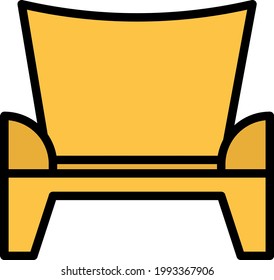 Wingback chair, illustration, on a white background.