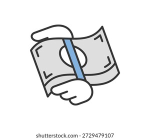 Vector de ilustración de icono de billete alado