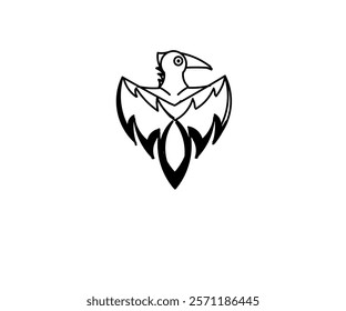 Winged bird vector isolated  design