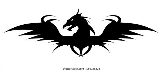 winged black dragon