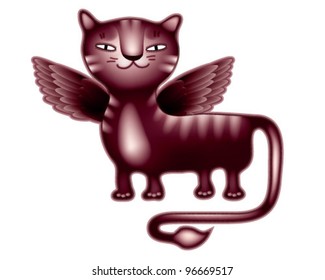 winged cat