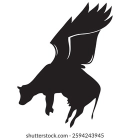 winged cow icon vector design